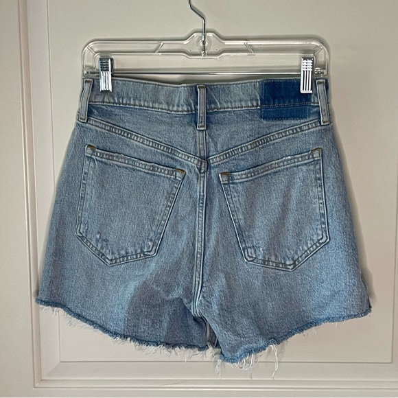 Abercrombie and Fitch Distressed Light Wash Mom Shorts - Picture 2 of 3